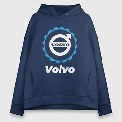 Толстовка оверсайз женская Volvo в стиле Top Gear, цвет: тёмно-синий