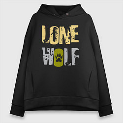 Женское худи оверсайз Lone Wolf - одинокий волк