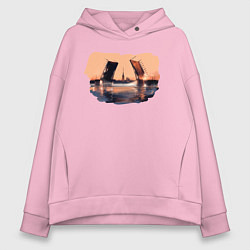 Женское худи оверсайз Закат в Питере