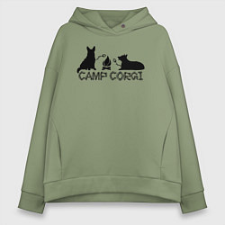 Женское худи оверсайз Лагерь корги