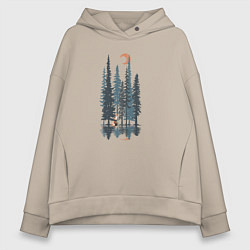 Женское худи оверсайз Лисьи Деревья