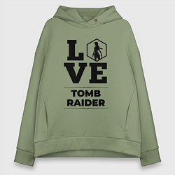 Толстовка оверсайз женская Tomb Raider love classic, цвет: авокадо