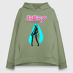 Женское худи оверсайз Вокалоид Хацуне Мику