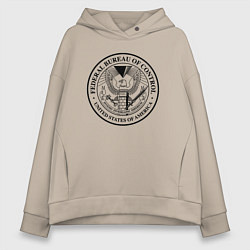 Женское худи оверсайз Федеральное Бюро Контроля