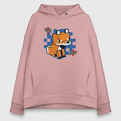 Женское худи оверсайз Лиса из Майнкрафта