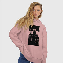 Толстовка оверсайз женская Mass Effect N7 - Warrior, цвет: пыльно-розовый — фото 2