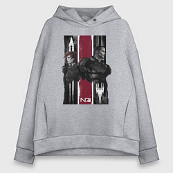 Женское худи оверсайз Mass Effect N7 - Shepard