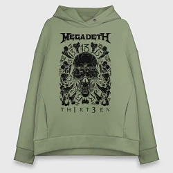 Женское худи оверсайз Megadeth Thirteen