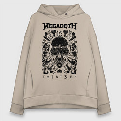 Женское худи оверсайз Megadeth Thirteen