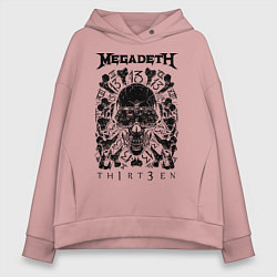 Женское худи оверсайз Megadeth Thirteen