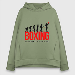 Толстовка оверсайз женская Boxing evolution, цвет: авокадо