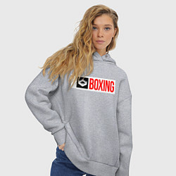 Толстовка оверсайз женская Ring of boxing, цвет: меланж — фото 2