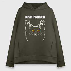 Женское худи оверсайз Iron Maiden rock cat