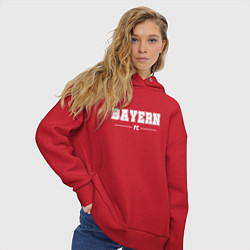 Толстовка оверсайз женская Bayern football club классика, цвет: красный — фото 2