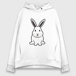 Женское худи оверсайз Снежный кролик
