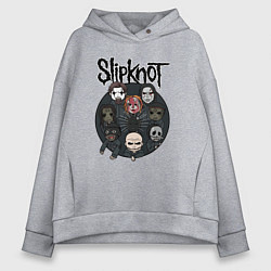 Толстовка оверсайз женская Slipknot art fan, цвет: меланж