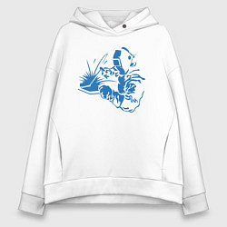 Женское худи оверсайз Силуэт сварщика