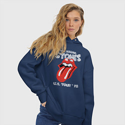 Толстовка оверсайз женская The Rolling Stones 78, цвет: тёмно-синий — фото 2