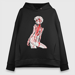 Женское худи оверсайз Просто Рей Аянами - Ева