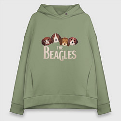Толстовка оверсайз женская The Beagles, цвет: авокадо