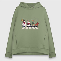 Женское худи оверсайз Beatles Christmas