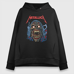 Женское худи оверсайз Metallica skull