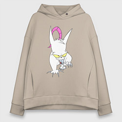 Женское худи оверсайз Evil the cat - Червяк джим