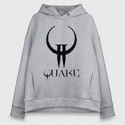 Женское худи оверсайз Quake II logo