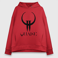 Женское худи оверсайз Quake II logo