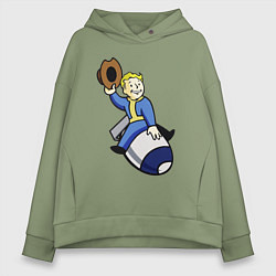 Толстовка оверсайз женская Vault boy - bomb rider, цвет: авокадо