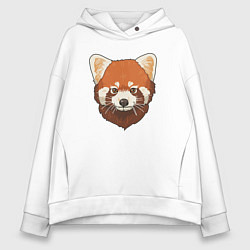 Женское худи оверсайз Голова милой красной панды