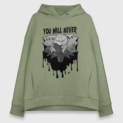 Женское худи оверсайз Геральт фейспалмит