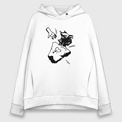 Женское худи оверсайз Лежащий Дэндзи