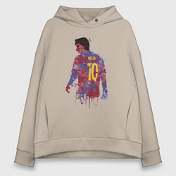 Толстовка оверсайз женская Color Messi, цвет: миндальный