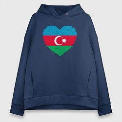 Женское худи оверсайз Сердце Азербайджана