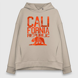Толстовка оверсайз женская Republic California, цвет: миндальный