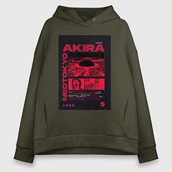 Толстовка оверсайз женская Akira poster, цвет: хаки