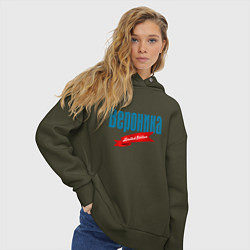 Толстовка оверсайз женская Вероника - limited edition, цвет: хаки — фото 2