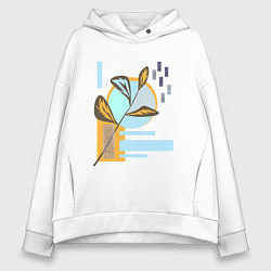 Женское худи оверсайз Минималистский абстрактный рисунок