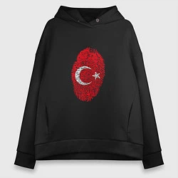 Женское худи оверсайз Отпечаток Турции