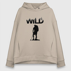 Женское худи оверсайз Туризм - дикий мир