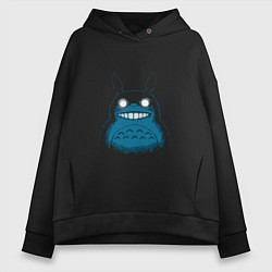 Толстовка оверсайз женская Totoro Darko, цвет: черный