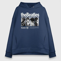 Толстовка оверсайз женская The Beatles rock, цвет: тёмно-синий