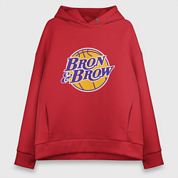 Толстовка оверсайз женская Bron & Brow, цвет: красный