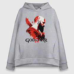 Толстовка оверсайз женская Кратос, арт, цвет: меланж