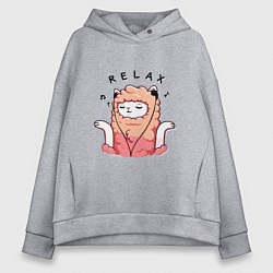 Женское худи оверсайз Relax lama quote