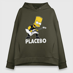 Женское худи оверсайз Placebo Барт Симпсон рокер
