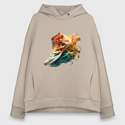 Женское худи оверсайз Необычные кеды