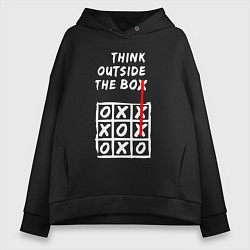 Женское худи оверсайз Think outside the box game