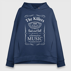 Толстовка оверсайз женская The Killers в стиле Jack Daniels, цвет: тёмно-синий